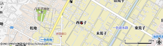 愛知県西尾市一色町一色西荒子周辺の地図