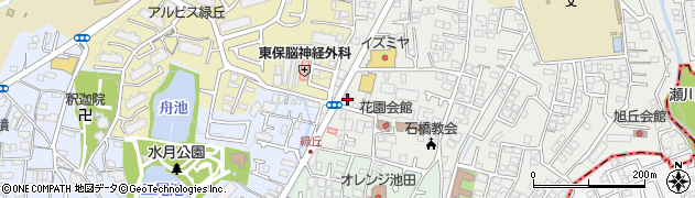 ａｐｏｌｌｏｓｔａｔｉｏｎ池田旭ケ丘ＳＳ周辺の地図
