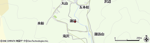 愛知県豊橋市石巻中山町諏訪周辺の地図