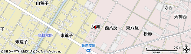 愛知県西尾市一色町池田（反渕）周辺の地図