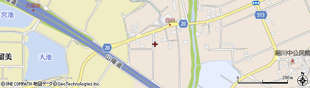 兵庫県三木市細川町西55周辺の地図
