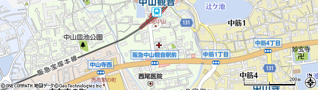 綜合警備保障株式会社　阪神支社宝塚営業所周辺の地図