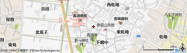 愛知県西尾市一色町赤羽上郷中153周辺の地図