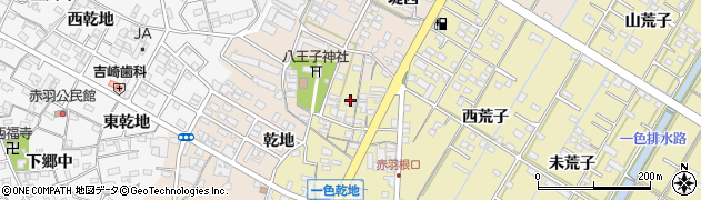 愛知県西尾市一色町一色乾地29周辺の地図