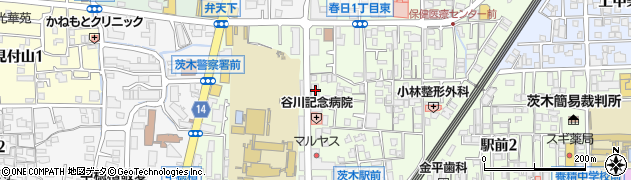 プチプランス　茨木春日店周辺の地図