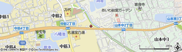 メガネのアイガン　宝塚中筋店周辺の地図