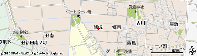 愛知県西尾市一色町治明銭成周辺の地図