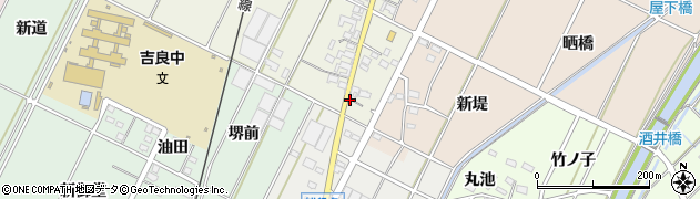 愛知県西尾市吉良町上横須賀（雑役免前）周辺の地図