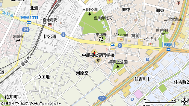 〒442-0811 愛知県豊川市馬場町の地図