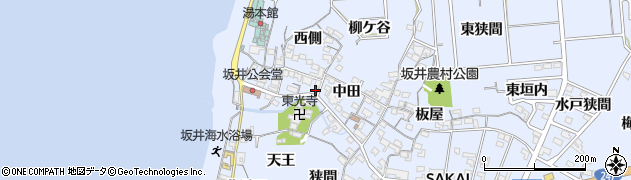 愛知県常滑市坂井落田21周辺の地図