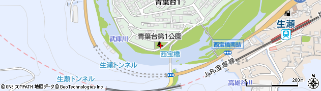 青葉台第1公園周辺の地図