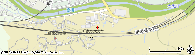 静岡県島田市金谷二軒家周辺の地図