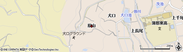 愛知県蒲郡市大塚町（原山）周辺の地図