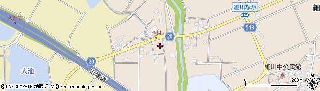 兵庫県三木市細川町西126周辺の地図