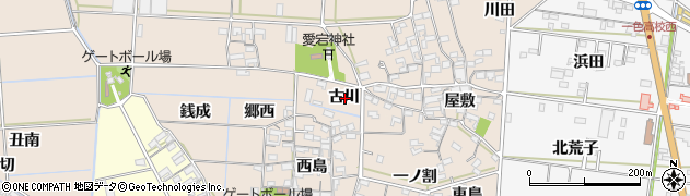愛知県西尾市一色町養ケ島古川周辺の地図