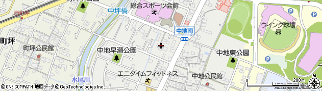 兵庫県姫路市中地周辺の地図