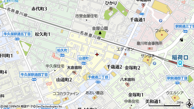 〒442-0873 愛知県豊川市山道町の地図