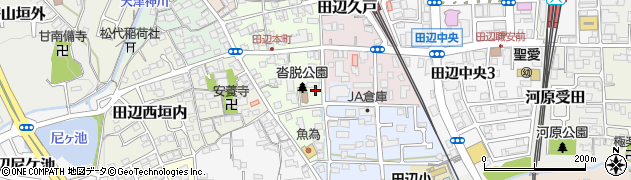 田辺区公民館周辺の地図