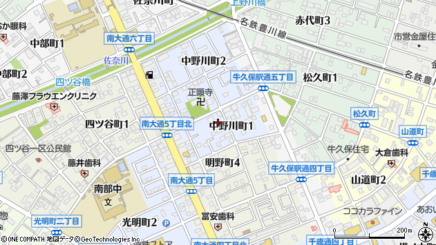 〒442-0885 愛知県豊川市中野川町の地図