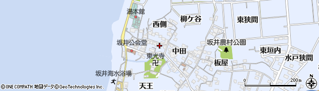 愛知県常滑市坂井落田19周辺の地図