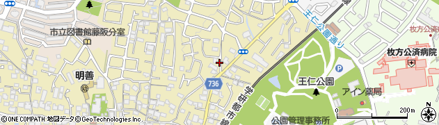 大阪府枚方市藤阪元町周辺の地図