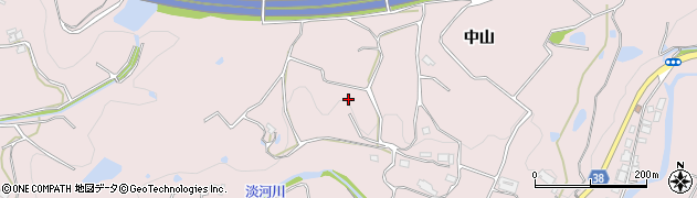 兵庫県神戸市北区淡河町中山周辺の地図