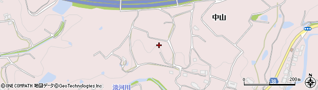 兵庫県神戸市北区淡河町（中山）周辺の地図
