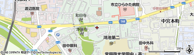 大阪府枚方市禁野本町周辺の地図