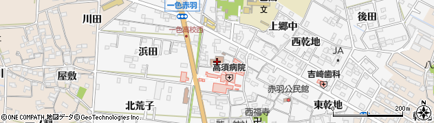 愛知県西尾市一色町赤羽上郷中105周辺の地図