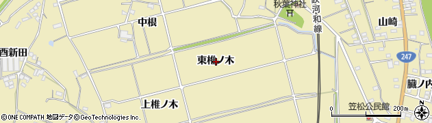 愛知県知多郡武豊町冨貴東椎ノ木周辺の地図