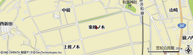 愛知県武豊町（知多郡）冨貴（東椎ノ木）周辺の地図