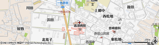 愛知県西尾市一色町赤羽上郷中119周辺の地図
