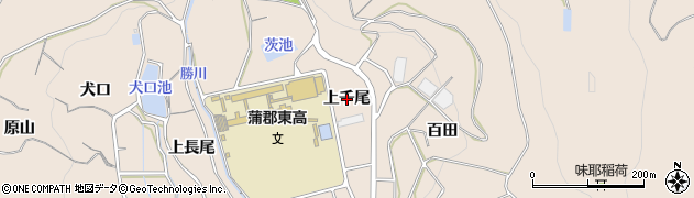 愛知県蒲郡市大塚町（上千尾）周辺の地図