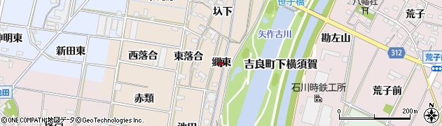 愛知県西尾市笹曽根町（郷東）周辺の地図