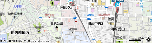 京都府京田辺市田辺針ケ池周辺の地図