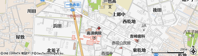 愛知県西尾市一色町赤羽上郷中85周辺の地図