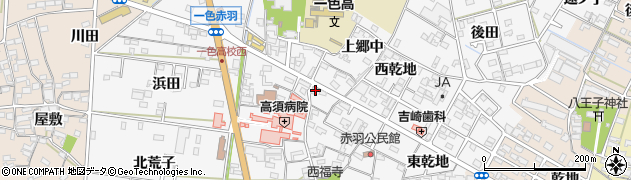 愛知県西尾市一色町赤羽上郷中78周辺の地図