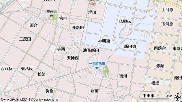 〒444-0401 愛知県西尾市一色町池田の地図