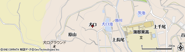 愛知県蒲郡市大塚町（犬口）周辺の地図