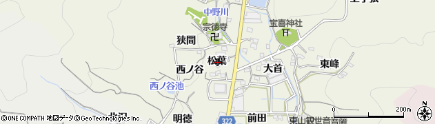 愛知県蒲郡市一色町松葉周辺の地図