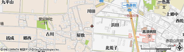 愛知県西尾市一色町治明川田10周辺の地図