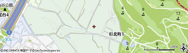 大阪府枚方市杉北町周辺の地図