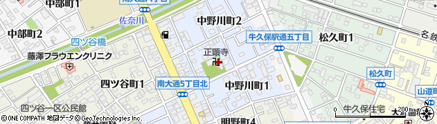 正顕寺周辺の地図