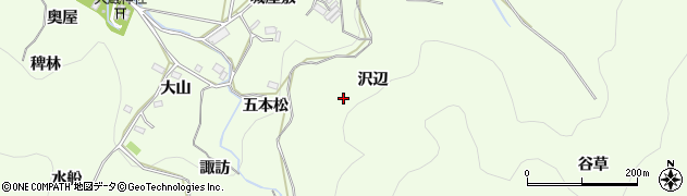 愛知県豊橋市石巻中山町（沢辺）周辺の地図