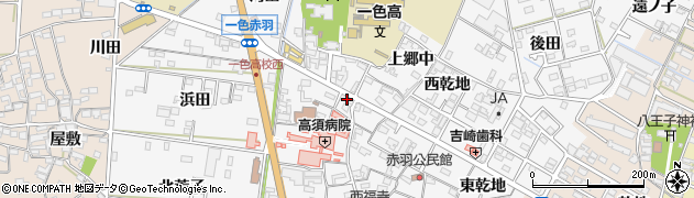 愛知県西尾市一色町赤羽上郷中83周辺の地図