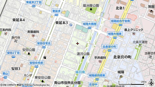 〒670-0940 兵庫県姫路市三左衛門堀西の町の地図