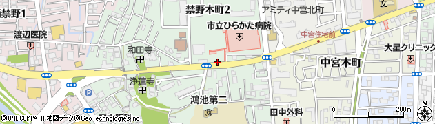 市立ひらかた病院前周辺の地図