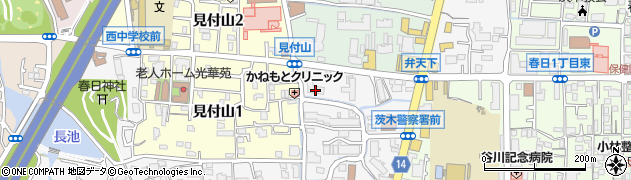 茨木ガーデンハイツ管理事務所周辺の地図