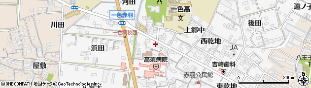 愛知県西尾市一色町赤羽上郷中90周辺の地図