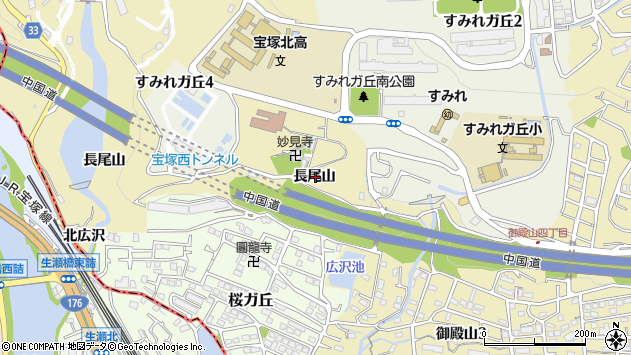 〒665-0848 兵庫県宝塚市川面長尾山の地図